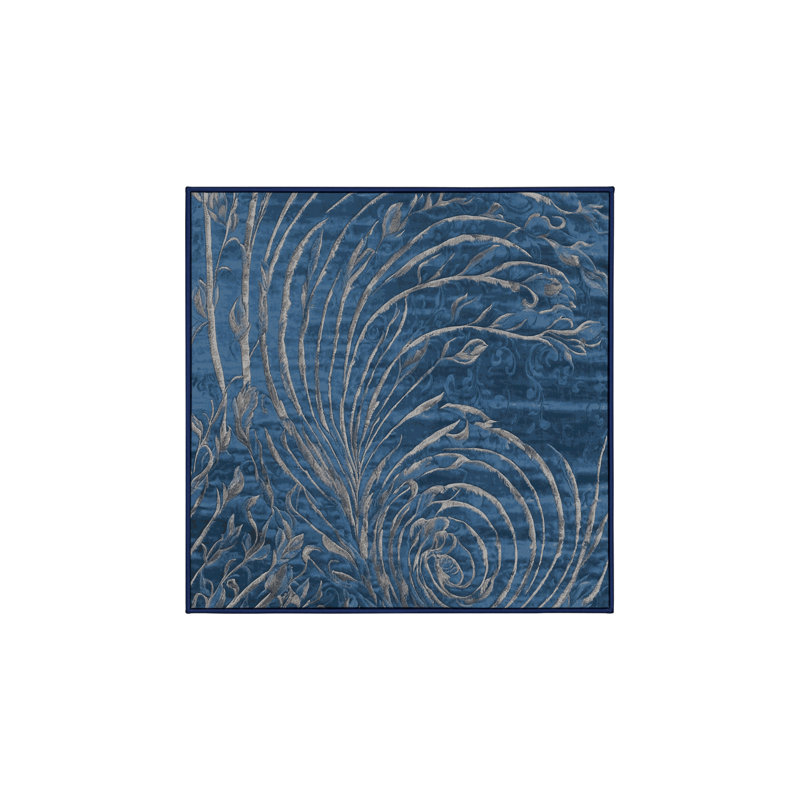 Machine Washable Gray Area Rug, Square 6'