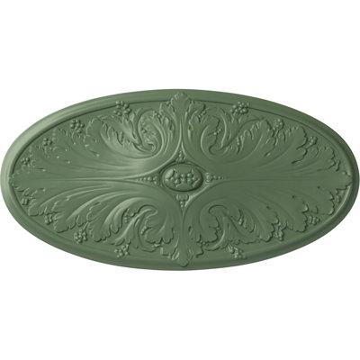 Médaillon de plafond Endurathane Nestor, DE 25 7/8 po x P 2 1/4 po (convient aux auvents jusqu'à 5 po), fini givré peint à la main