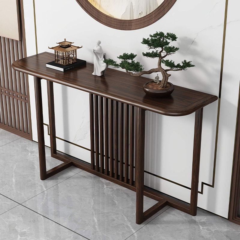 Chinese style ancient solid wood console table., 33.40" H x 59.00" W x 14.90" D 