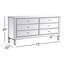 Commode double à miroir 6 tiroirs Brixton-484204292
