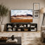 Meuble télé modulaire Freestyle, console multimédia réglable avec compartiments de rangement ouverts, centre de divertissement combinable à volonté pour salon, chambre à coucher, appartement-425798316