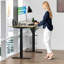 Uncaged Ergonomics Rise Up Dual-Motor Electric Standing Desk Frame - Height Adjustable Sit-Stand Desk Base with Memory Presets, Black-27758898