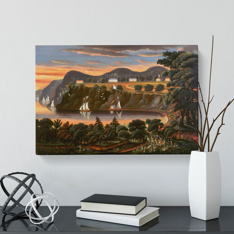 View Of Hudson River by Thomas Chambers - Wrapped Canvas, 40cm H x 60cm W x 3cm D