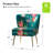 Mccowan Felicia Velvet Barrel Chair with Tufted Back-53728830
