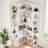 73.9" Hcorner Bookcase 6 Tier L-Shaped Bookshelf-1701886431