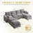 7 Seat Chenille U Shaped Modular Sectional Sofa With Storage-2016918416