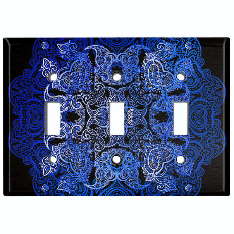 Plaque murale d'interrupteur à bascule Mandala