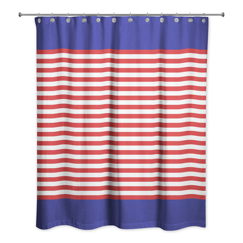 Rideau de douche simple nautique Joe