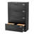 4 Drawers Metal File Cabinet, Vertical Filing Cabinet with Lock and Adjustable Hanging Rod, Tall Filing Storage Cabinets for Home and Office Fit Letter, A4, Legal Size File, Easy Assembly, Black