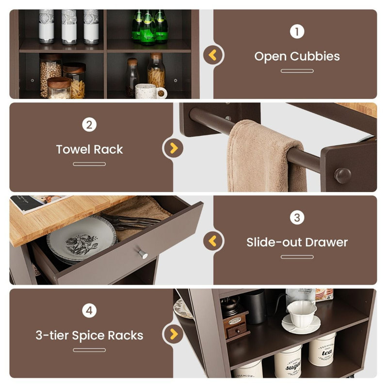 Wood Bar Cart