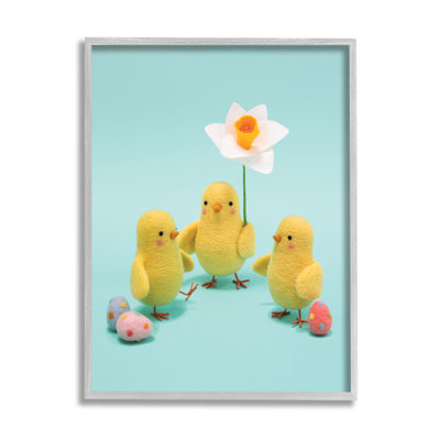 " Spring Chicks Floral Easter Eggs " Color Photography Print