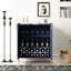 Bar à vin 2 portes avec 12 compartiments, tablette réglable, charnières, couleur bleue, quincaillerie et pieds hauts, finition, convient aux appartements, L 31,5 po x l 15,03 po, H 38,94 po-133003325