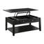 Table basse avec plateau relevable, noir