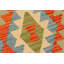 Tapis de couloir à motif géométrique en laine bleu / orange / jaune 2 pi 7 po x 9 pi 8 po Beloit