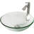 Giovanni 17" L x 17" W x 6" H Round Glass Vessel Bathroom Sink with 12" H Faucet-99535349-99535389