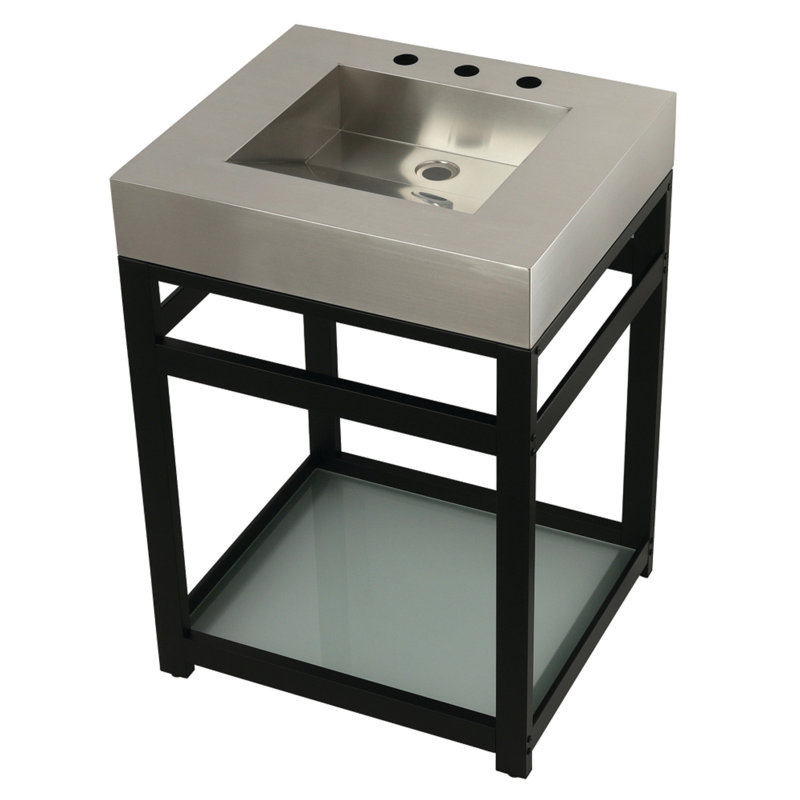 Ensemble de meuble-lavabo simple 25 po Fauceture, Noir mat