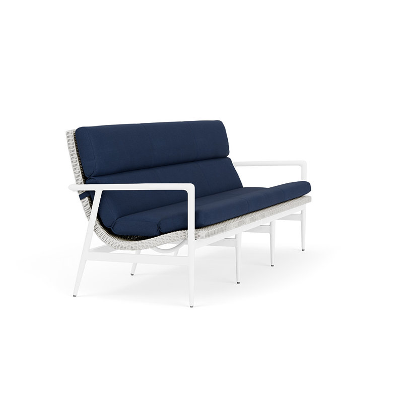 Cascade Outdoor 3 - Seat Patio Sofa, Sandberg Navy, Matte White