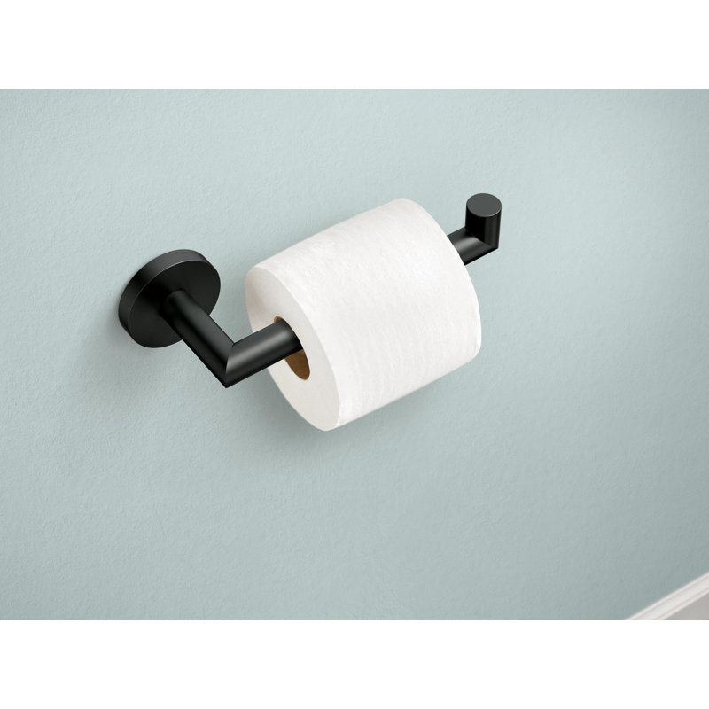 Moen Arlys Wall Mount Toilet Paper Holder, Matte Black
