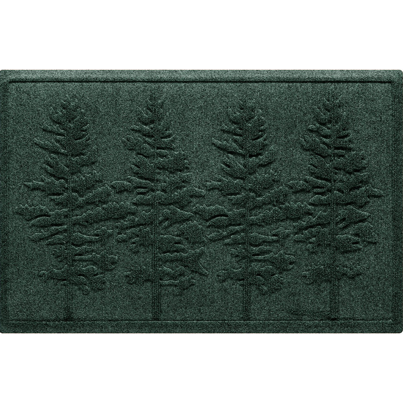WaterHog Fir Forest 23 in. x 35 in. Indoor Outdoor Doormat, Evergreen