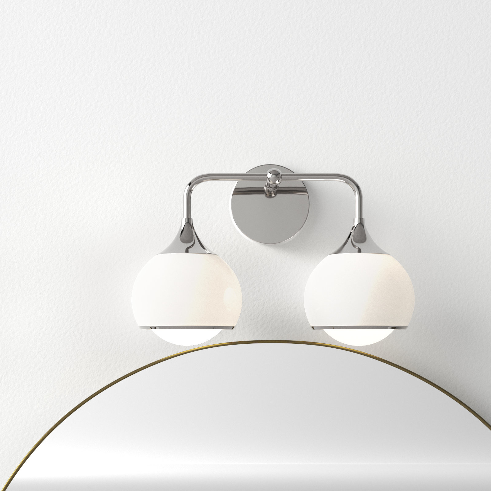Kegan Dimmable Vanity Light, Polished Nickel, 2