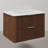 Clapp Single Rectangle Sink Floating Bathroom Vanity with Cultured Marble Top in Truffle Oak-339664022