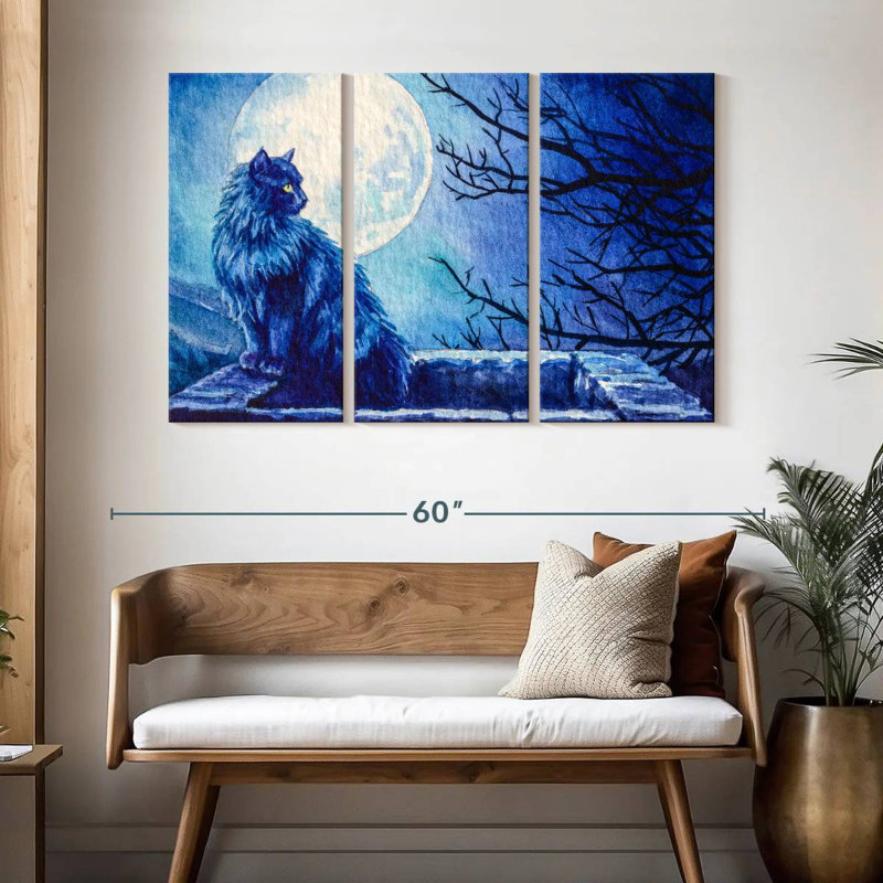 Blue Cat, 32" H x 50" W