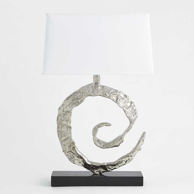 Swirl Lamp, Nickel/Black