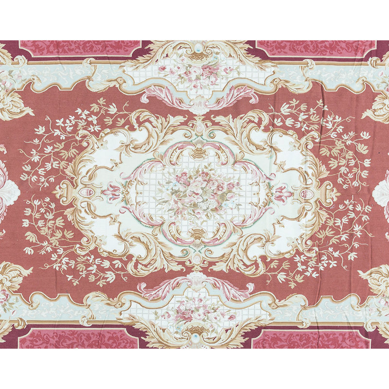 Tapis rouille et beige noué à la main de haute qualité