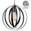Luminaire suspendu sphère 1 lumière, noir-1435714104