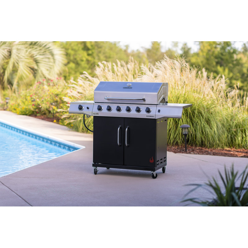 Armoire pour barbecue au propane à 6 brûleurs avec brûleur latéral Charbroil Performance Series