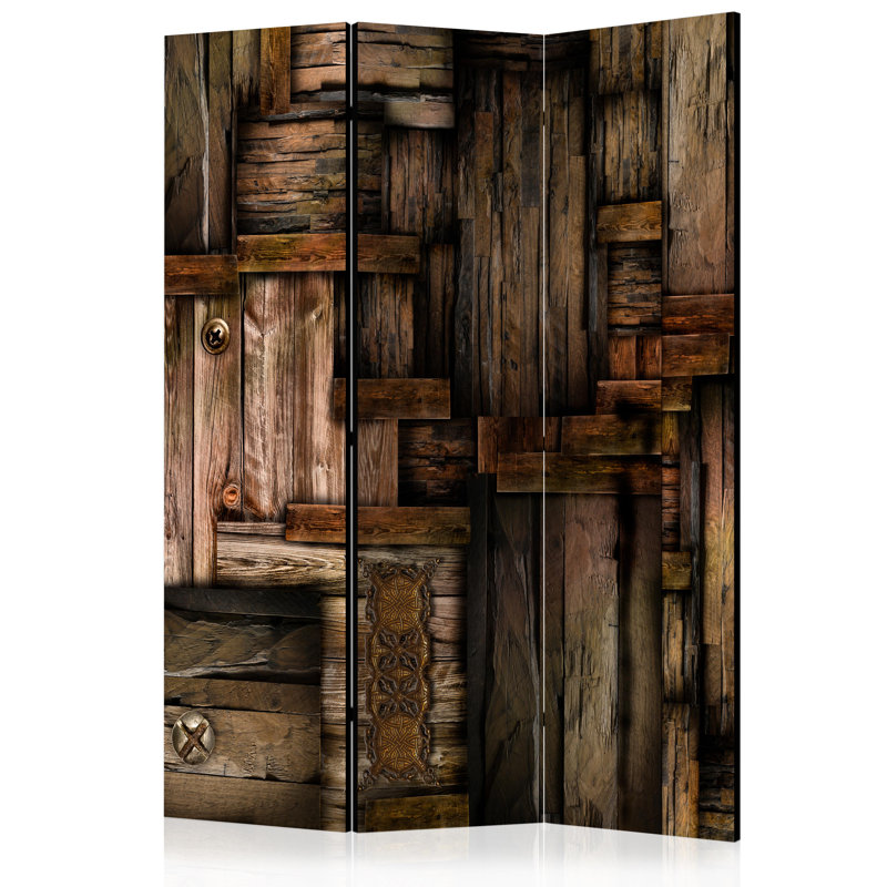 Hanady 135 cm W x 172 cm H 3 - Panel Solid Wood Folding Room Divider