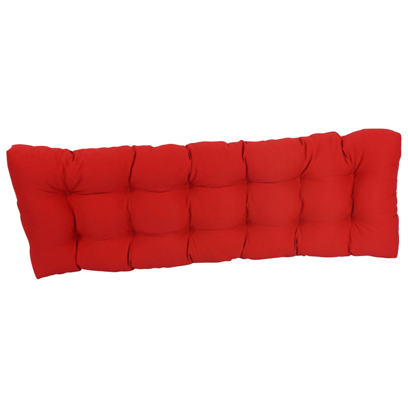 Coussin de siège en sergé, L 60 po x P 19 po, Rouge