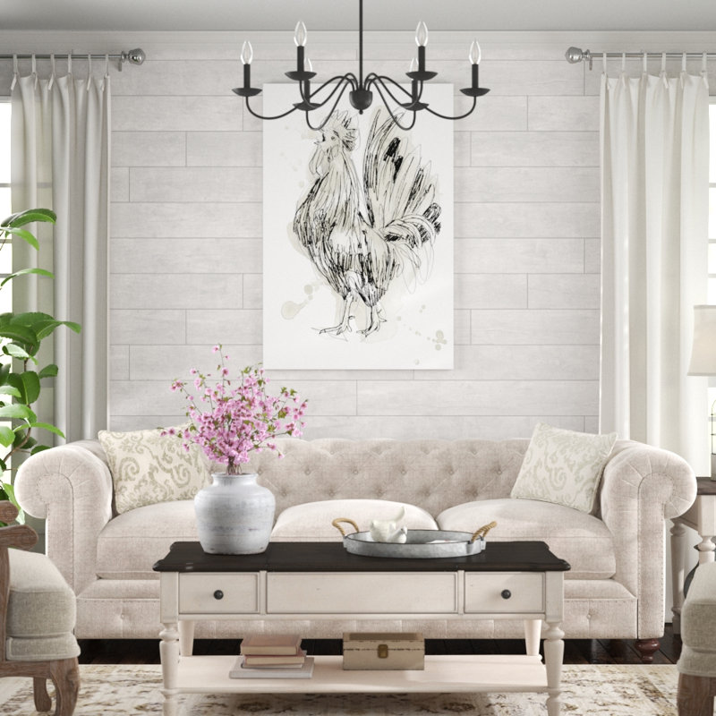 Feathered Fowl II by June Erica Vess - Painting on Canvas, 122cm H x 81cm W, Wrapped Canvas