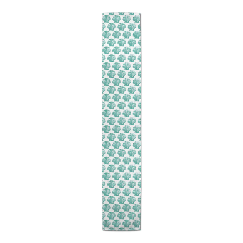 Amaya Geometric Table Runner, 72" L x 16" W, Dark Teal