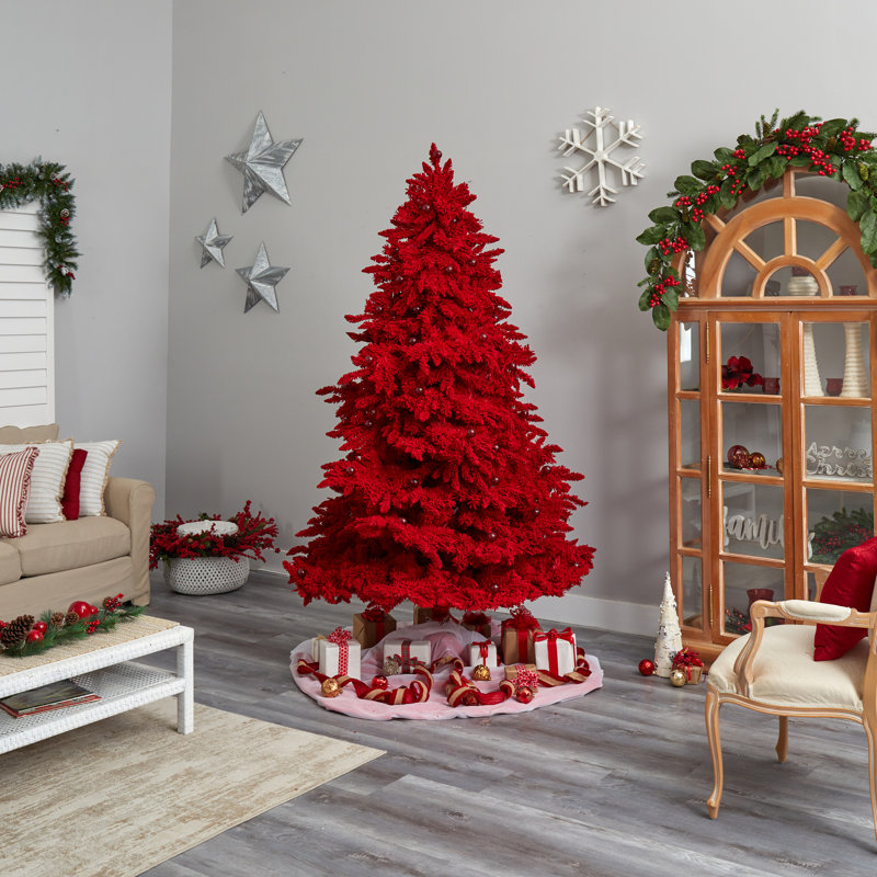 Lighted Artificial Christmas Tree, 8' H