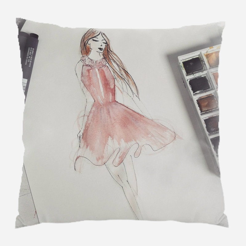 Coussin de femme Buttram, Microsuède, Intérieur