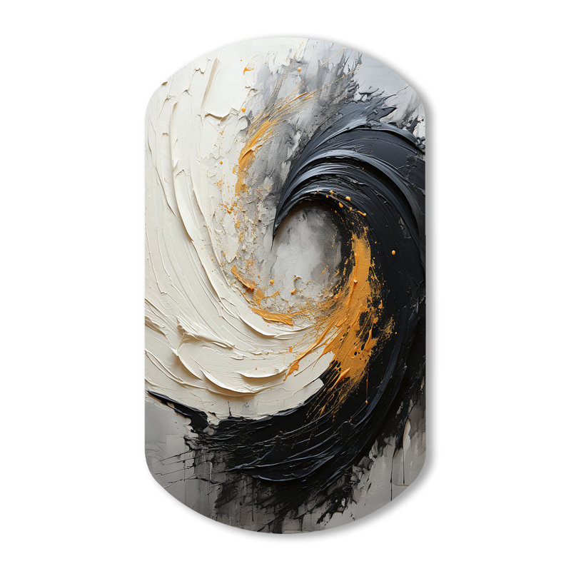 Infinite Motion IV - Abstract Spirals Cylinder Metal Wall Art, Modern Asymmetrical Metal Art Print, 43" H x 23" W x 1" D