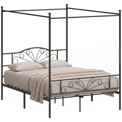 Double (4'6) Steel Four Poster Bed