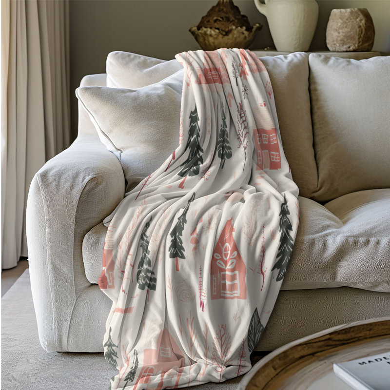 Winter Rustic - Couverture Sherpa de qualité supérieure 1 pièce, Grand lit