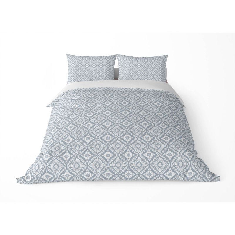 Talia Small 3- Piece Comforter Set, Denim Blue, King Comforter + 2 King Pillowcases
