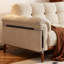 Canapé 118,11 po en chenille blanche rétro minimaliste moderne