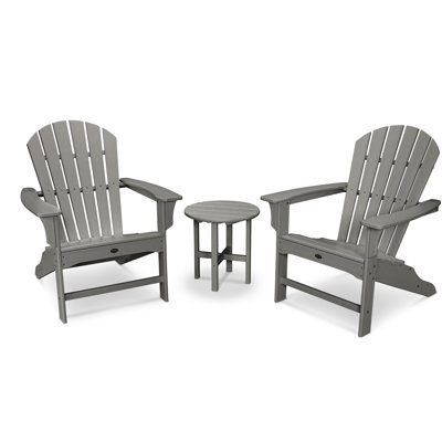POLYWOOD Yacht Club Shellback 3-Piece Adirondack Set