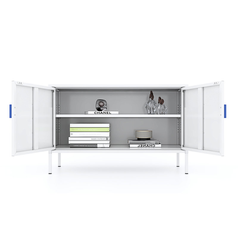 Buffet de 39,37 po de large Barbare, Blanc