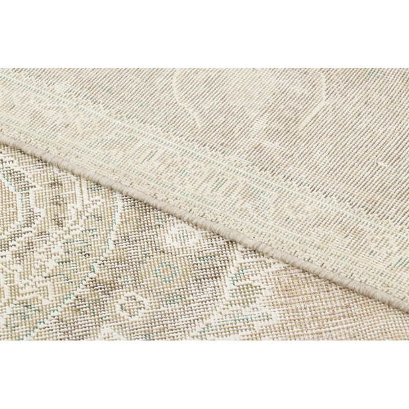 Distressed One-of-a-Kind 8'9X12'4 Hand Knotted Area Rug