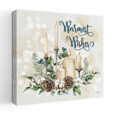 «Warmest Wishes», art typographique floral des Fêtes