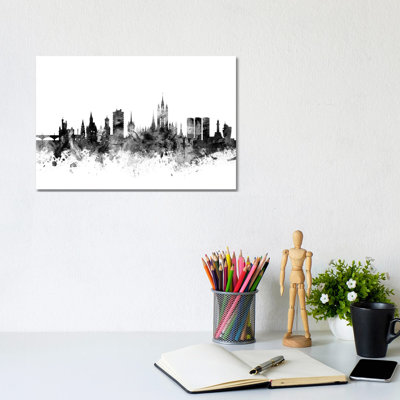 Aberdeen, Scotland In Black & White by Michael Tompsett - Wrapped Canvas Gallery-Wrapped Canvas Giclée