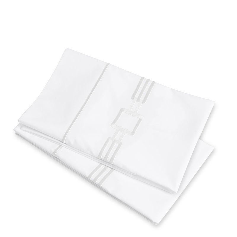 Retro Pillow Case, Standard Pillowcase, White