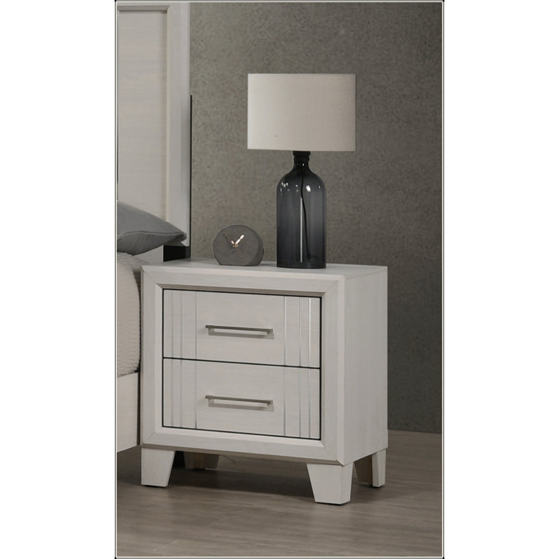 Table de chevet contemporaine à 2 tiroirs 1Pc
