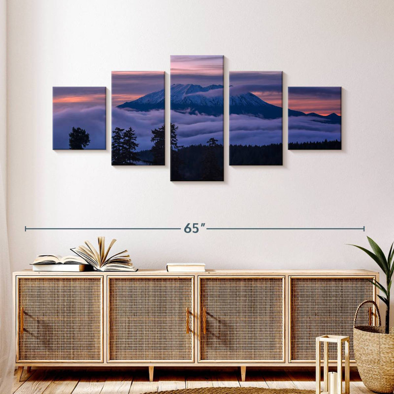 Volcan Mont St Helens, H 24 po x l 55 po