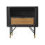 Table de chevet Saratoga en acacia avec rotin